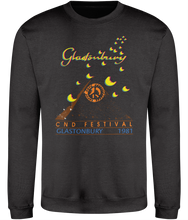 Load image into Gallery viewer, Glastonbury CND Festival 1981-Sweatshirt-Globe-GAS T Shirts-GLA01