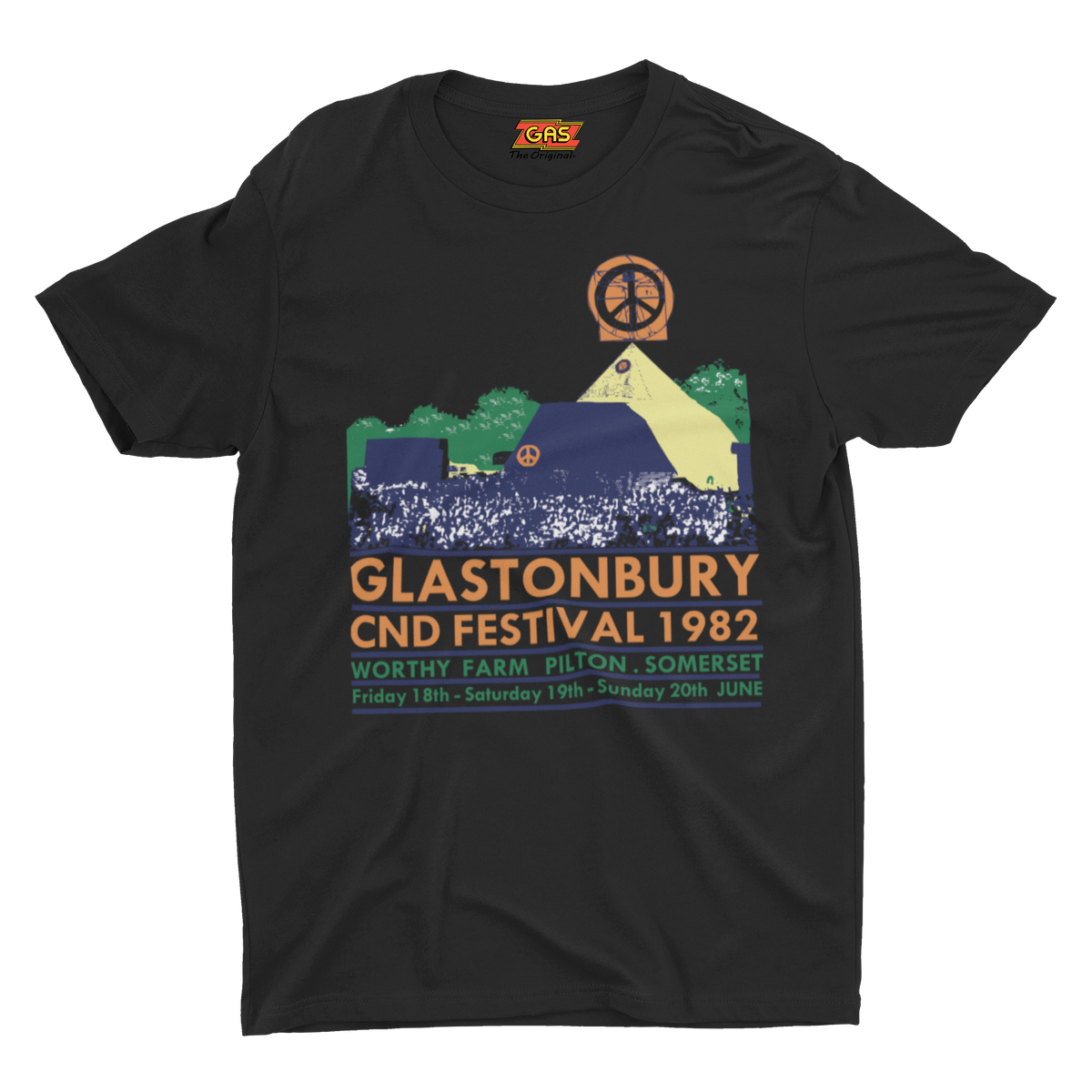 Glastonbury CND Festival 1982PyramidGAS T ShirtsGLA02