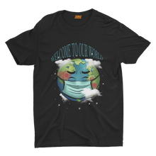 Load image into Gallery viewer, 'Welcome to our World", GAS retro T Shirt design' C19-01