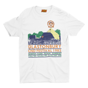 SALE of Glastonbury CND Festival 1982-Pyramid-GAS T Shirts-GLA02