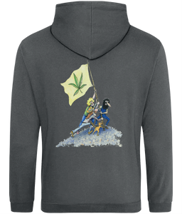 Fabulous Furry Freak Bros-Raise the Flag-Gilbert Shelton-Hoodie back print-GAS T Shirts