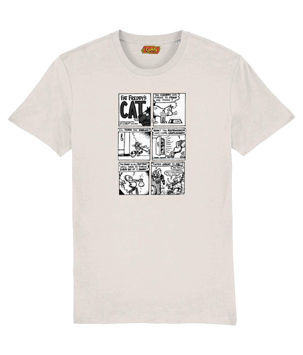 Fat Freddy's Cat-Fridge Cartoon-Gilbert Shelton 1969-Retro-GAS T Shirts-HG04
