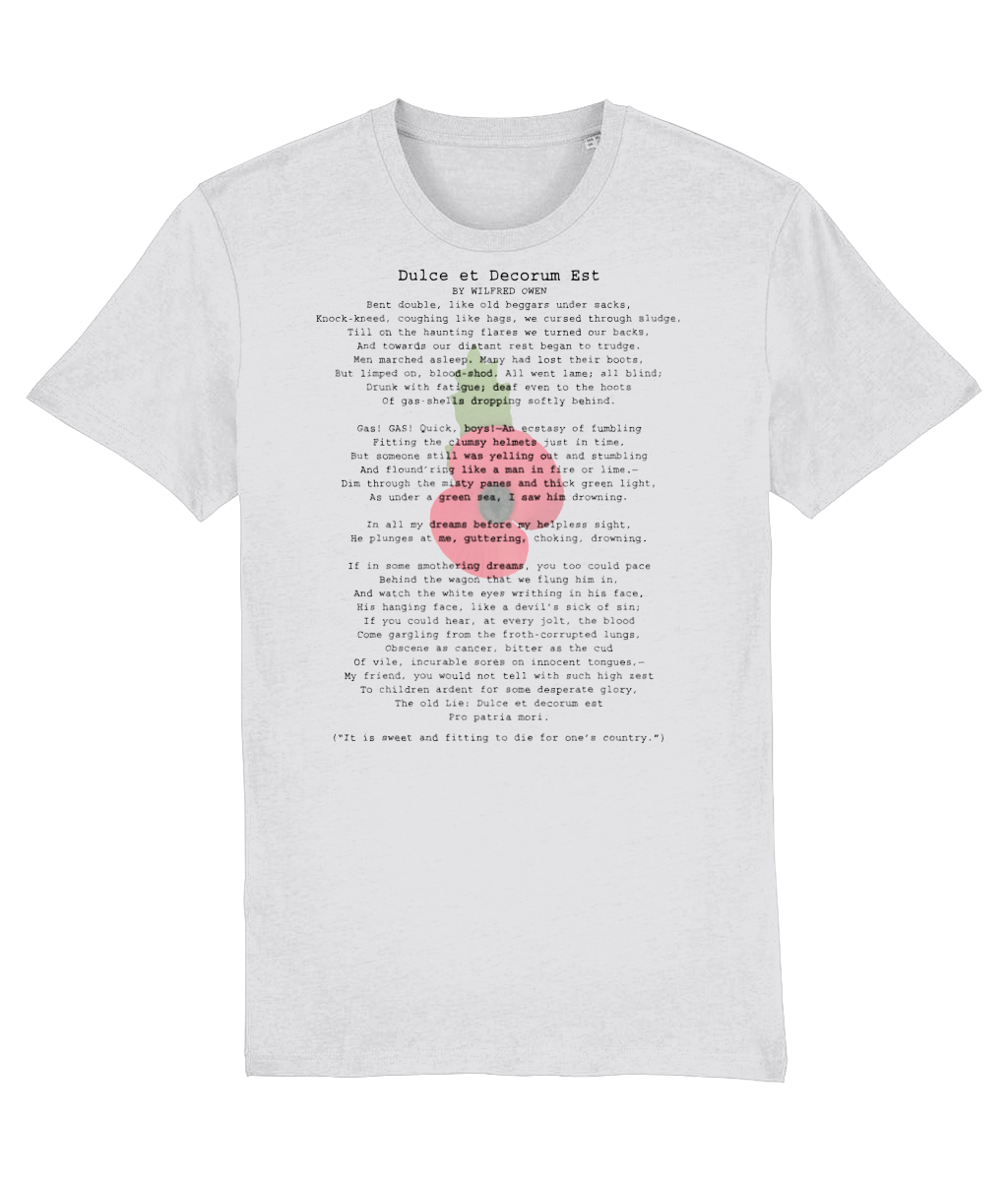 Wilfred Owen-Dulce et Decorum Est-Poetry-GAS T Shirts-P001