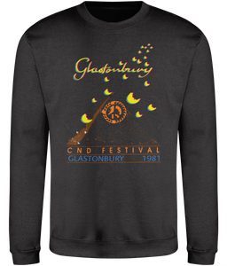 Glastonbury CND Festival 1981-Sweatshirt-Globe-GAS T Shirts-GLA01