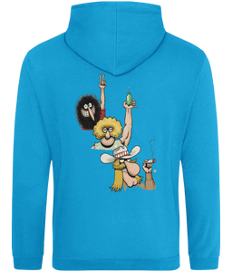 Fabulous Furry Freak Bros-3 heads cartoon-Gilbert Shelton-Hoodie back print-GAS T Shirts