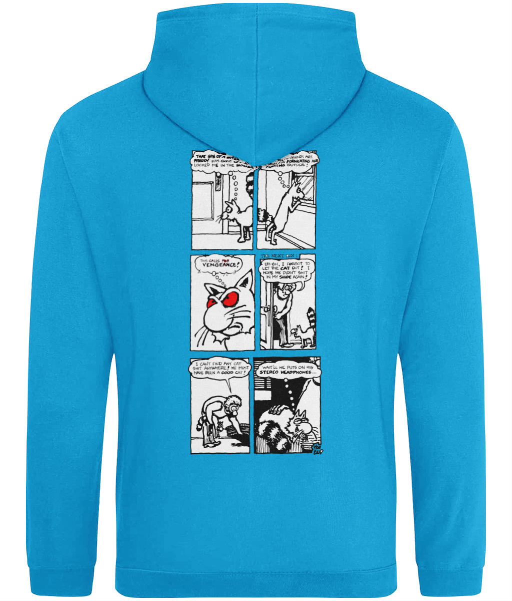 Fat Freddies Cat Vengeance cartoon Gilbert Shelton Hoodie back print G GAS T Shirts