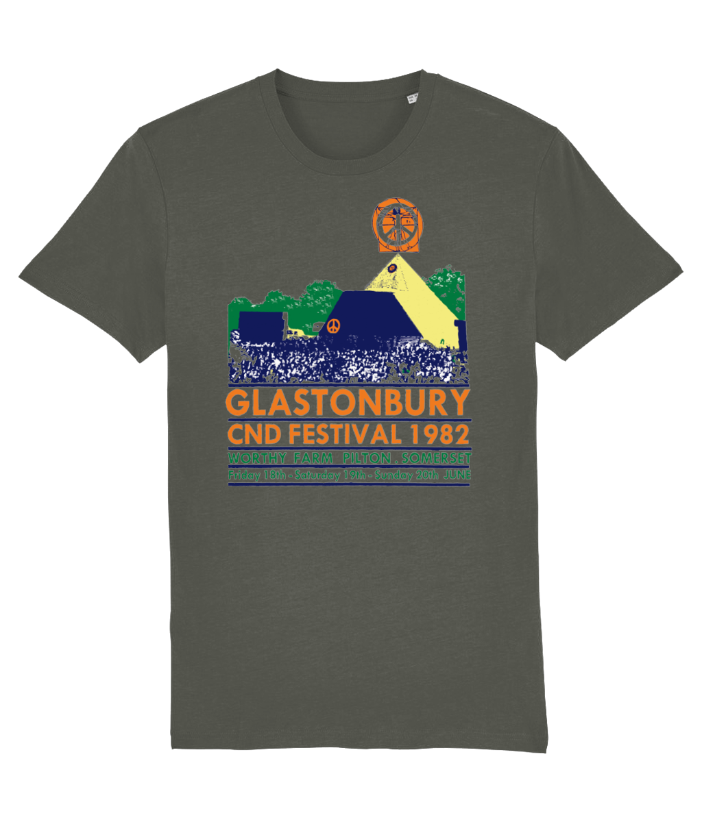 福袋特集 2024 Glastonbury CND Festival 1982-Pyramid-GAS T Shirts-GLA02 トップス